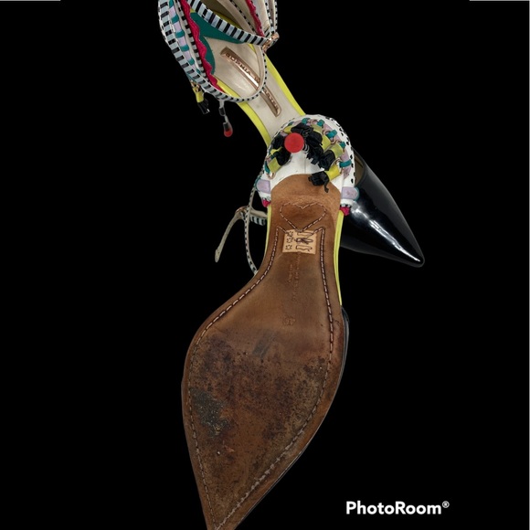 Multi color Sophia Webster Solange tassel fringe leather pumps size 40 - Picture 8 of 14